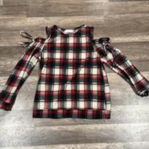 Fall Sweater with open shoulder and bow Ties